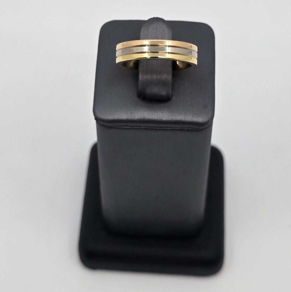 CARTIER 18KT VINTAGE TRINITY RING-SIZE-55